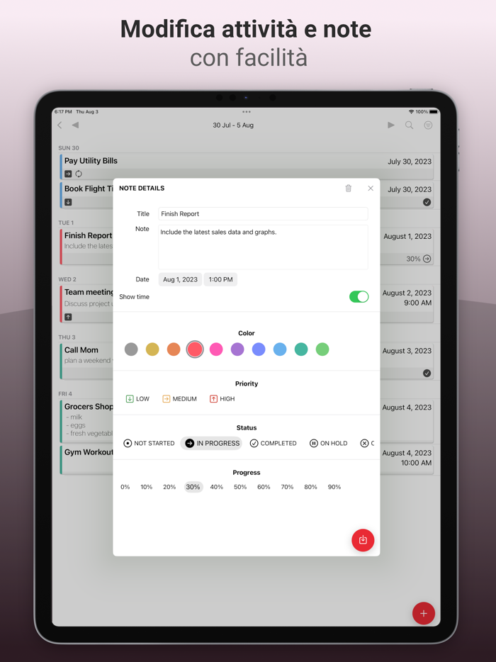 Calendário Semanal Tarefas