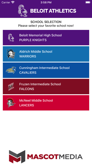 Beloit Athletics Screenshot