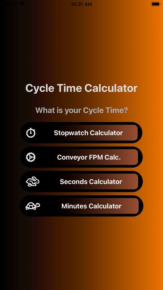 #1. Cycle Time Calculator (iOS) 由: Terry Wayne Henry
