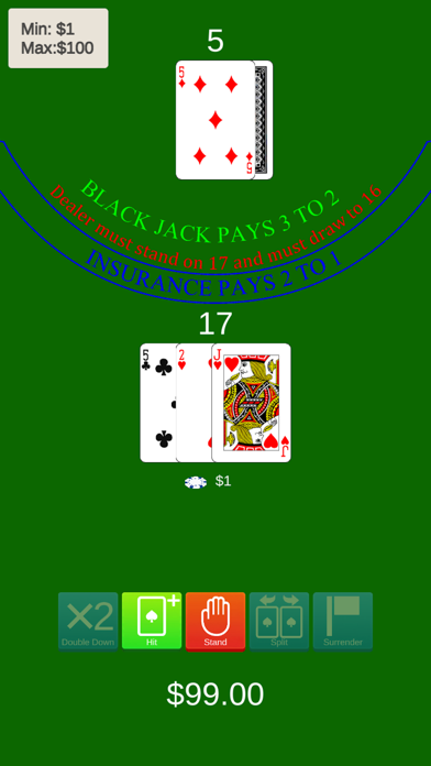 Blackjack:21 Casino Game Screenshot
