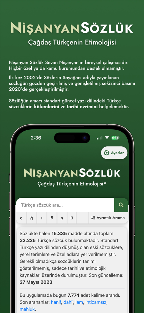 Nişanyan Sözlük screenshot 1