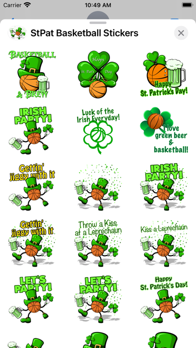 St Pat's Basketball Stickers Screenshot