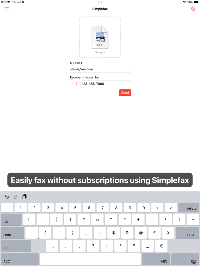 Simplefax - fax app