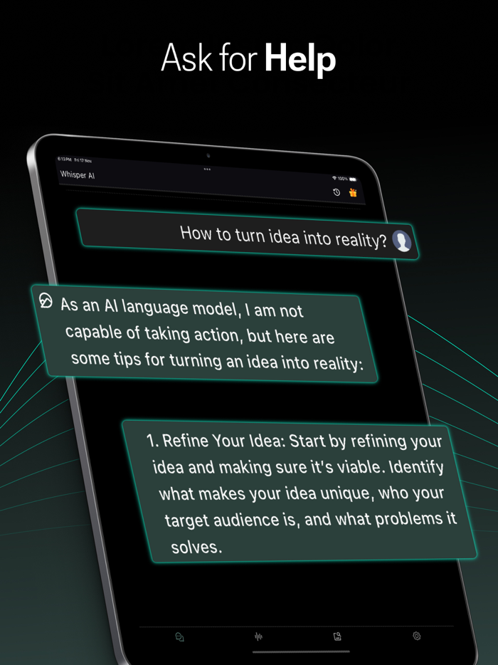 Whisper AI Chat bot Assistant