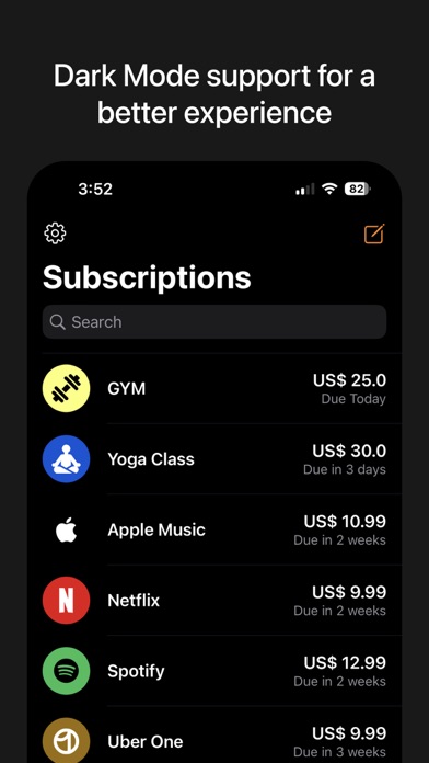 SubVault - Track Subscriptions Screenshot
