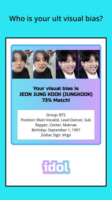 Idol - Kpop Visual Bias Finder Screenshot