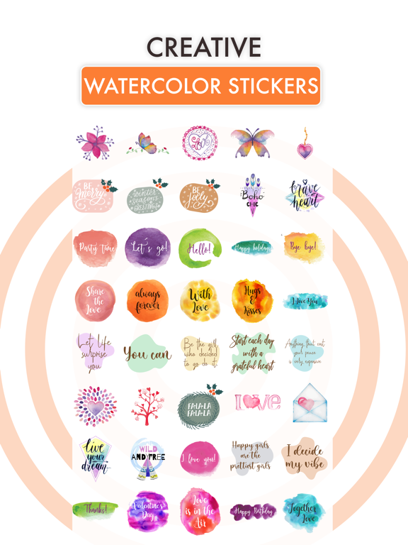 Screenshot #4 pour Watercolor Greetings Stickers
