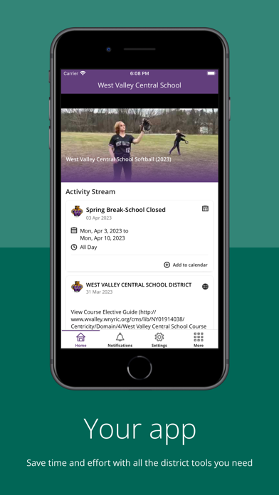 West Valley Central School Screenshot