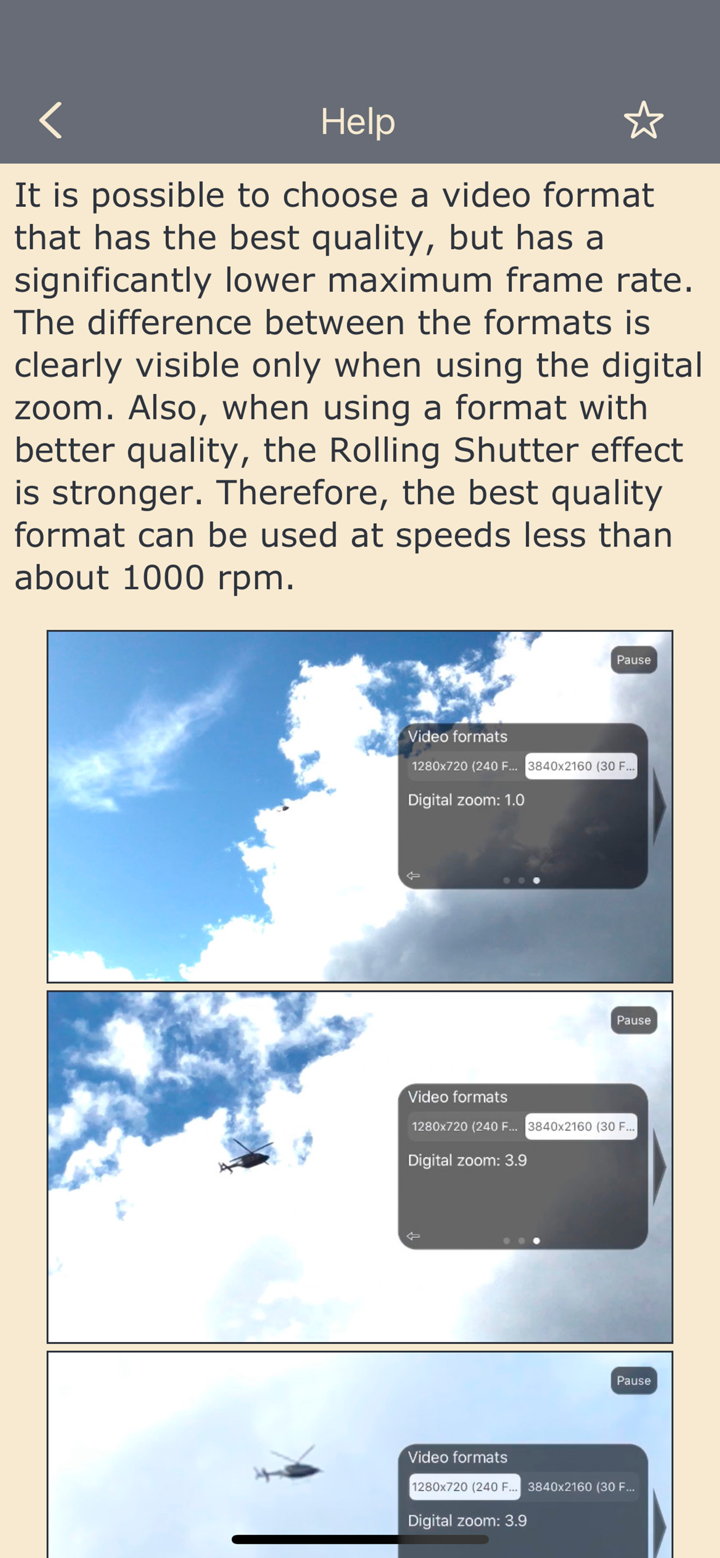 Video tachometer screenshot 5