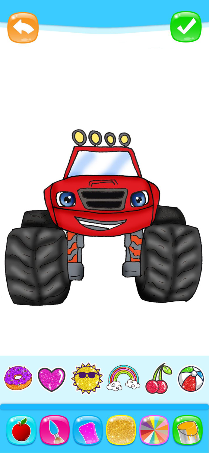 Blaze Coloring  Draw Bridge