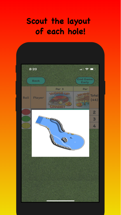 Pelly's Mini Golf Scorecard Screenshot