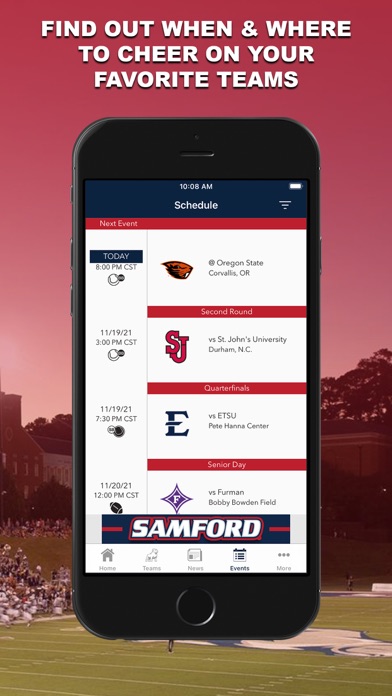 Samford Sports Screenshot