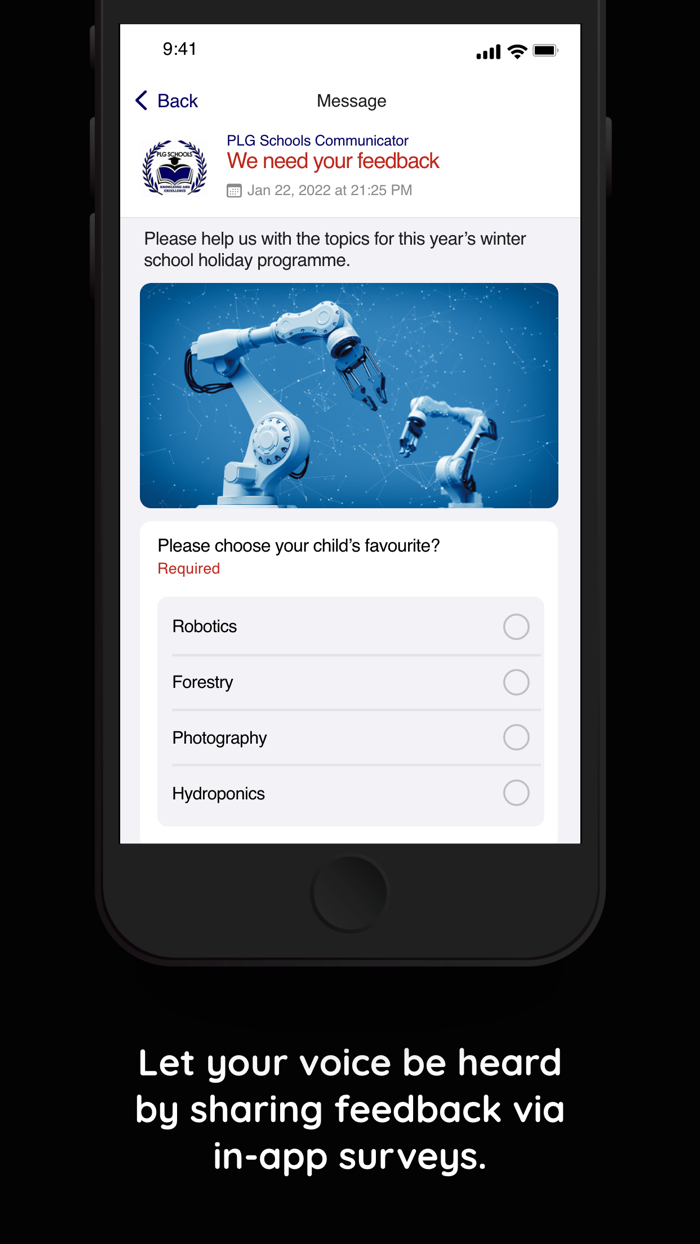 PLG Schools Communicator