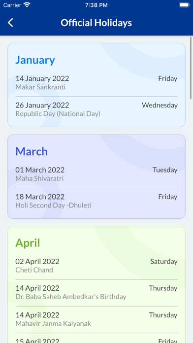 SAG Staff Attendance Screenshot