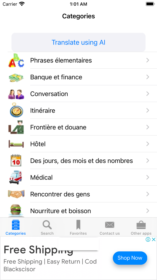 French to English using AI - 3.4 - (iOS)