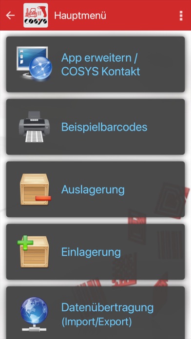 COSYS Lademittelverwaltung Screenshot