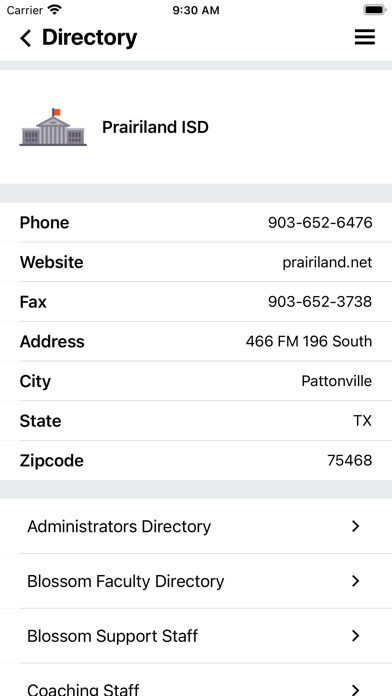 Prairiland ISD Screenshot