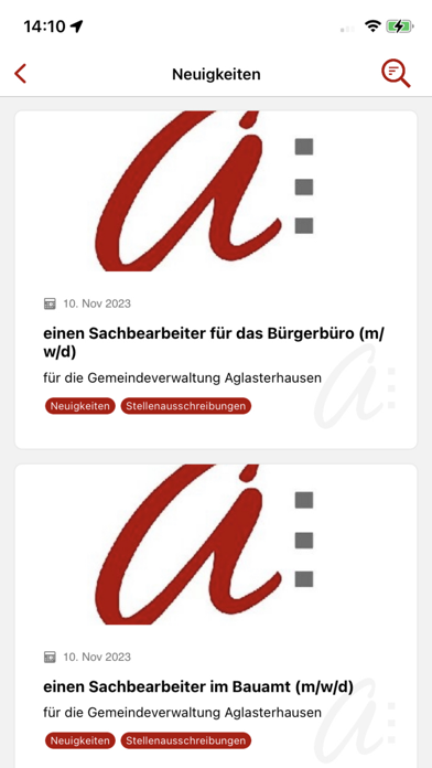 Gemeinde Aglasterhausen Screenshot