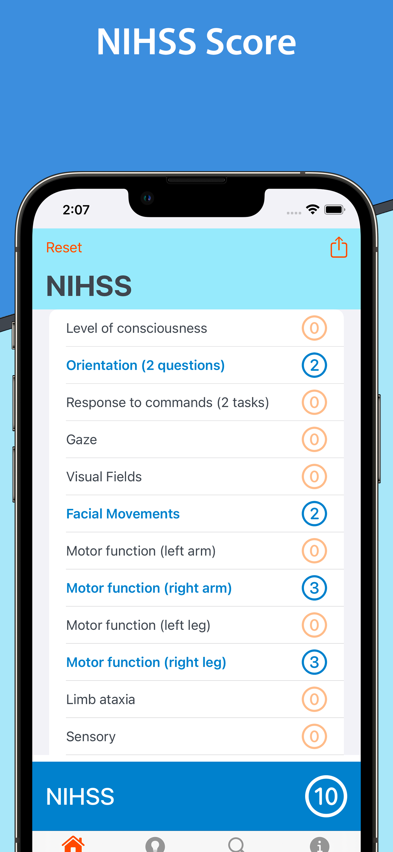 NIH Score & stroke tools
