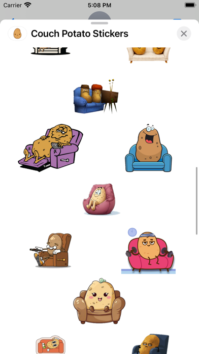 Screenshot #2 pour Couch Potato Stickers