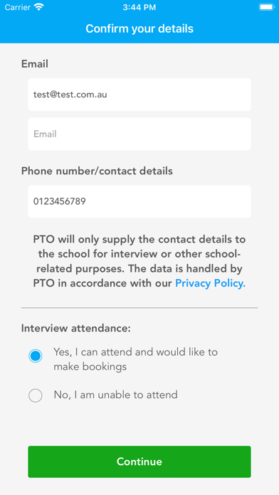 PTO - Parent Teacher Online Screenshot