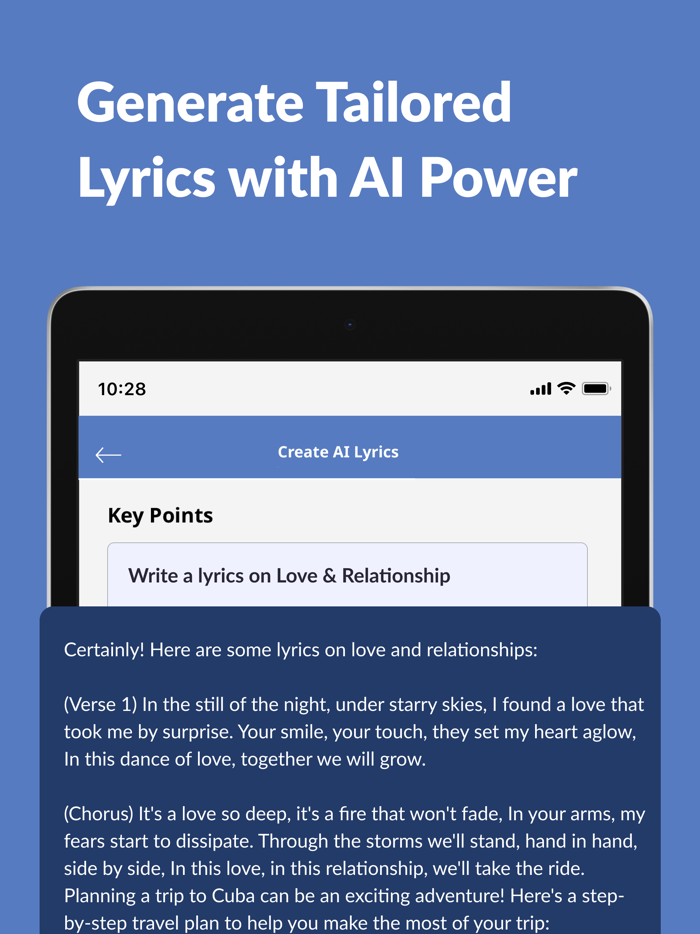 AI Lyrics Generator-Song Maker