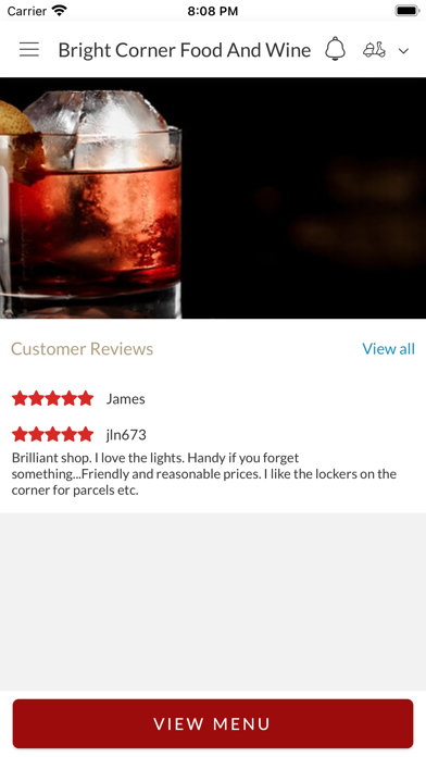 Bright Corner Food And Wine Screenshot