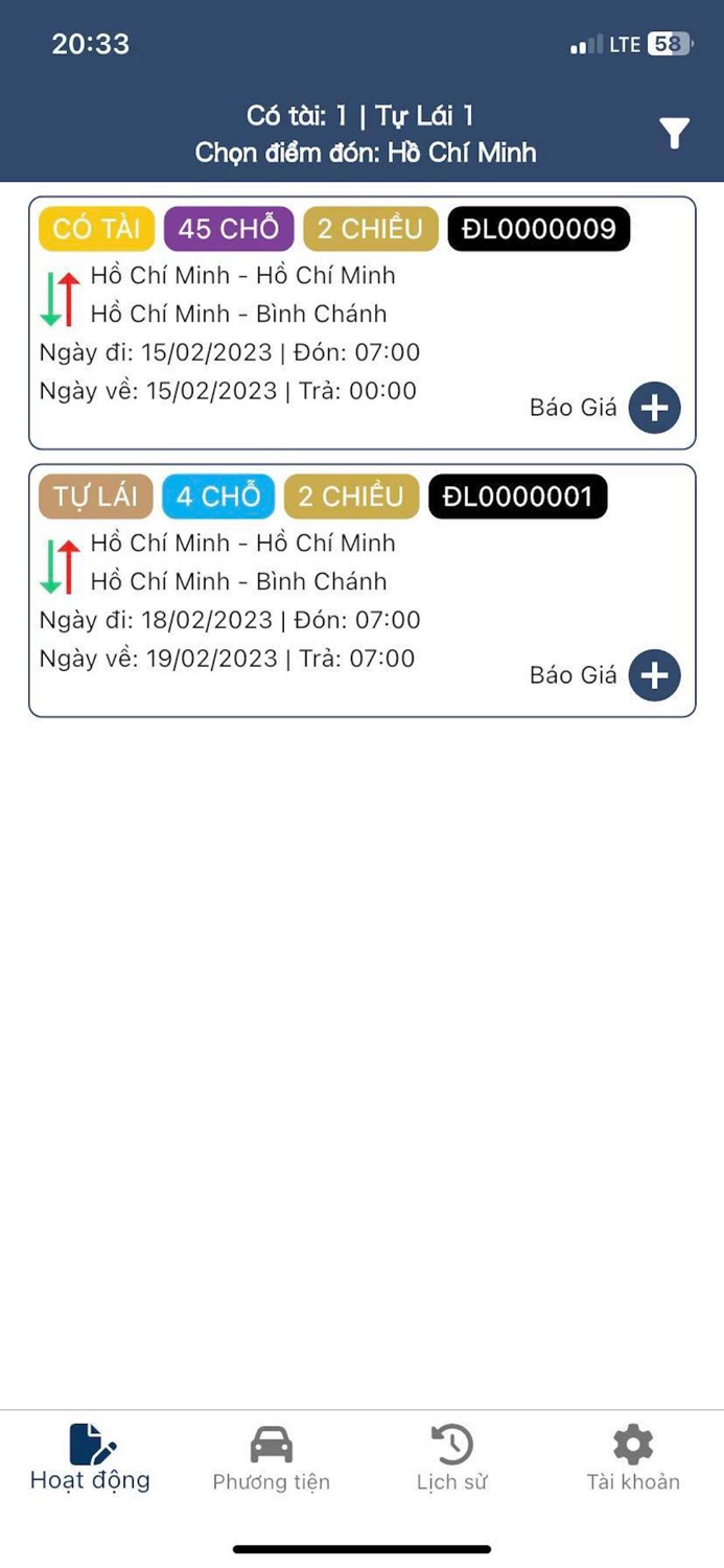 TĐ Partner-Ứng dụng quản lý xe