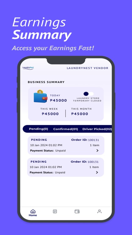 Laundry Nest Delivery Agent