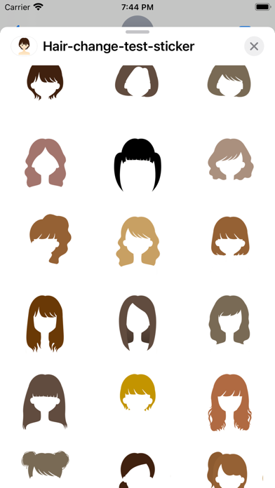 Various hairstyle stickers Screenshot