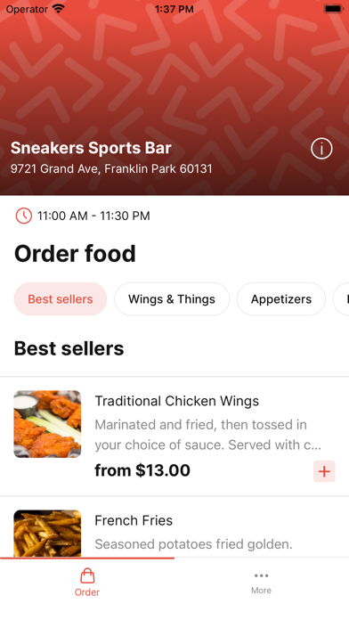 Sneakers Sports Bar Screenshot