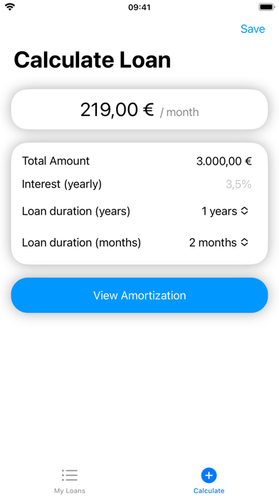 Loans - My Loan Calculator Screenshot