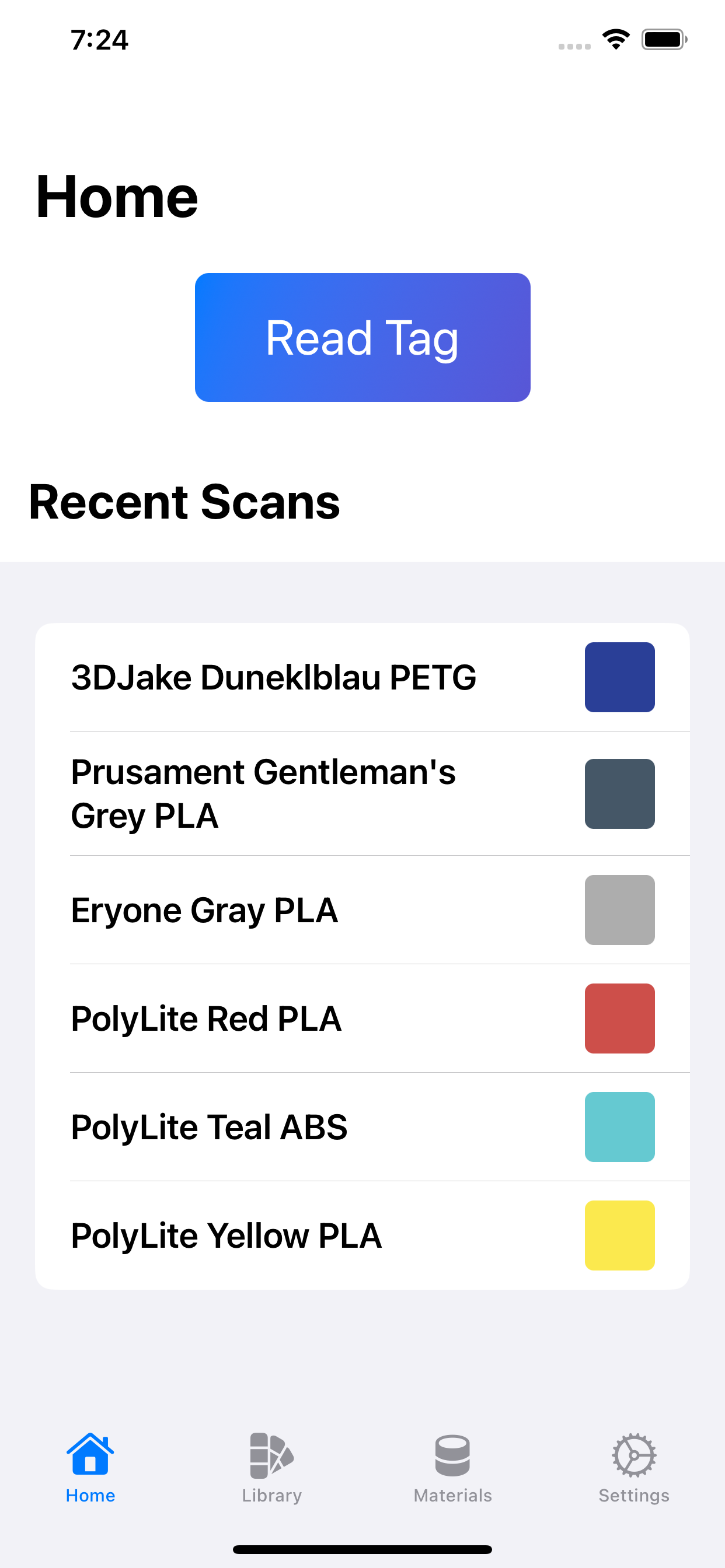 Filament Swatches