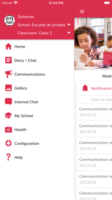 Class Report Screenshot