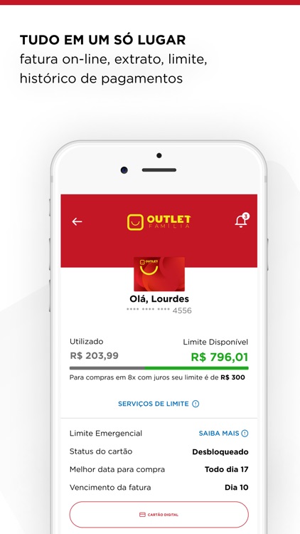 Cartão Outlet Família