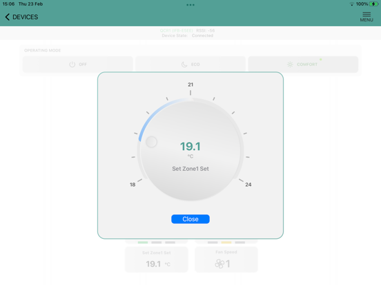 SmartView Device Interface iPad screenshot
