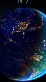 3D Earth & moon, sun and stars screenshot