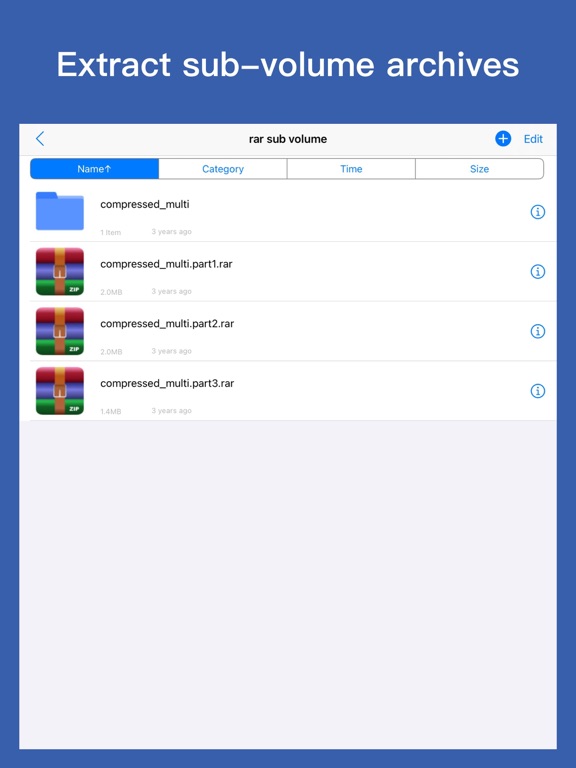 iRAR - zip,rar,7z file opener iPad screenshot 3 - Utilities app