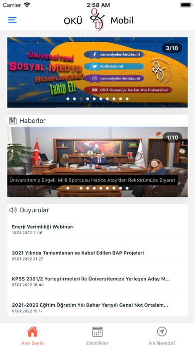 Osmaniye Korkut Ata Üni. Screenshot