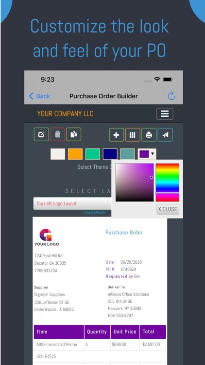 Purchase Order Builder