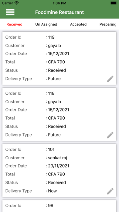 FMrestaurant Screenshot