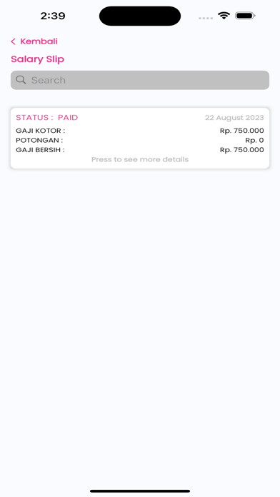 Attendance Nolate Screenshot