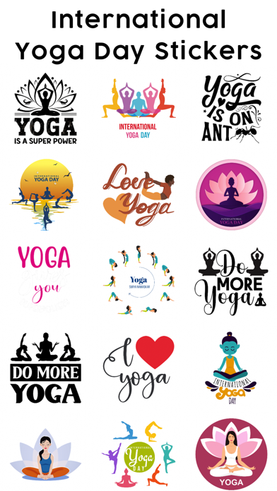 Yoga day - Yoga Poses Stickers Screenshot