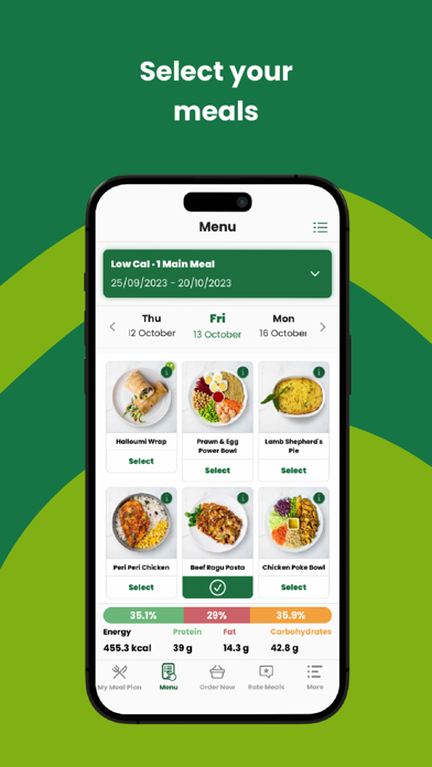 FITT Meals - Meal plans Screenshot