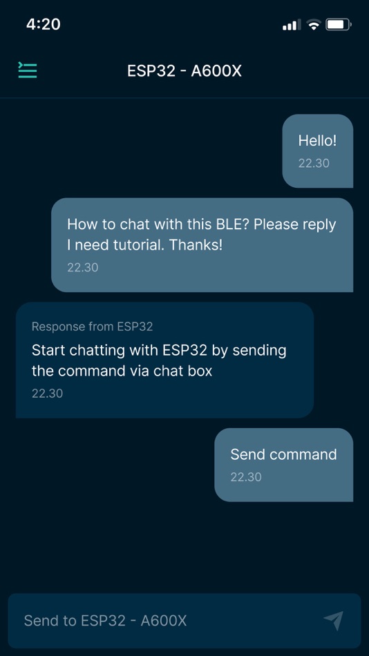 #2. ESP32 Chat (iOS) De: Mochamad Vicky Ghani Aziz