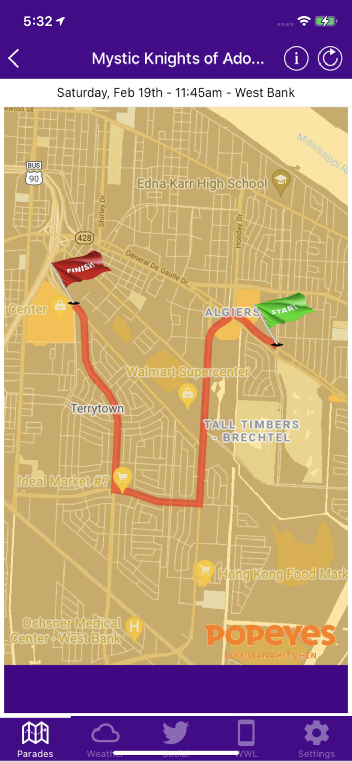 WWL Mardi Gras Parade Tracker