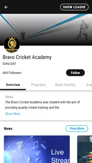 bravo cricket academy iphone screenshot 4