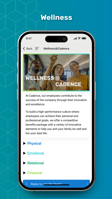Wellness@Cadence Screenshot