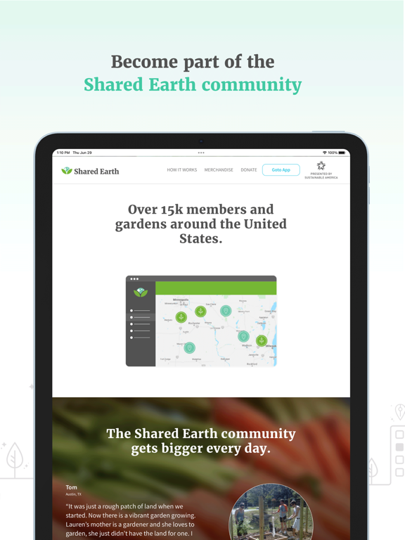 Shared Earth iPad screenshot 4 - Lifestyle app