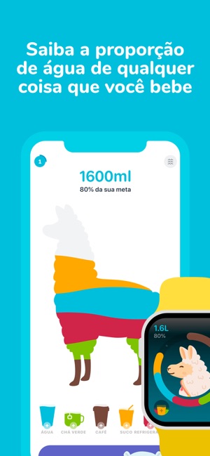 Waterllama beber agua lembrete na App Store